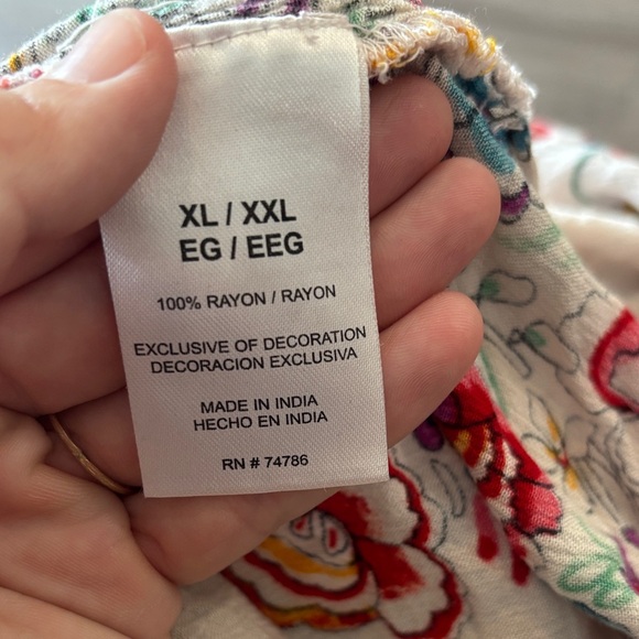 Bila Multicolor Floral Flowy Boho Open Cardigan Blouse - Picture 9 of 9